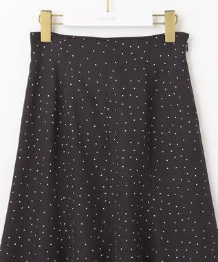 ANY SIS S 【低身長企画】レースアップナローフレア スカート 白黒ドット