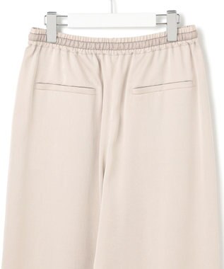 23区 【Oggi9月号掲載/撥水加工】スムースサテン タック ワイド パンツ ベージュ系