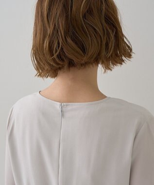 YECCA VECCA ジョーゼットプリーツワンピース Light Gray