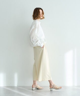 YECCA VECCA ベルトSETクロップド丈パンツ Ivory