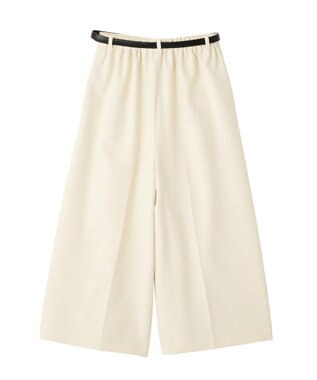 YECCA VECCA ベルトSETクロップド丈パンツ Ivory