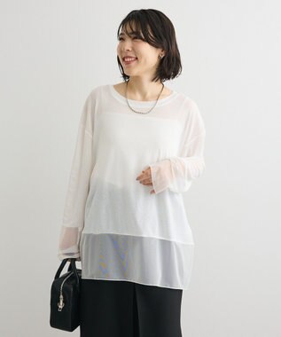 Green Parks シアーチュールドッキングプルオーバー Off White