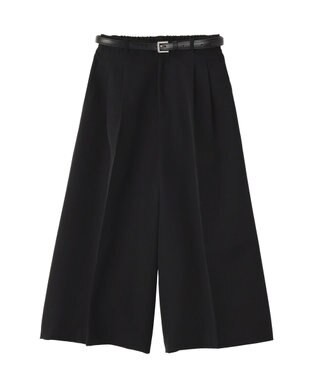 YECCA VECCA ベルトSETクロップド丈パンツ Black