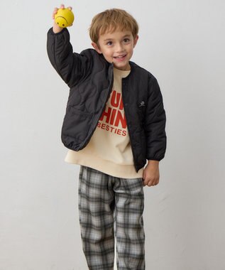 ANY KIDS 【洗濯機可能】中綿キルティング ジャケット ブラック