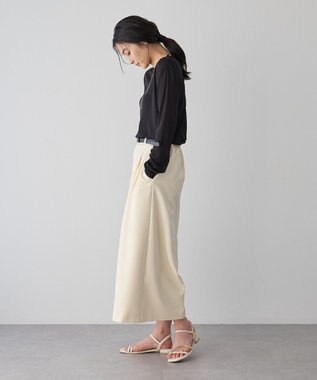 YECCA VECCA ベルトSETクロップド丈パンツ Ivory