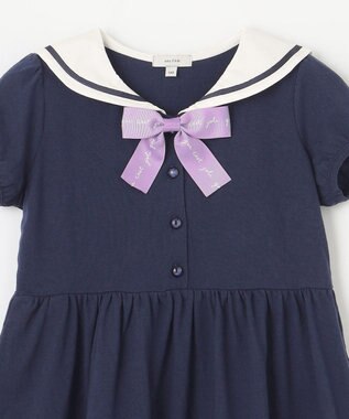 ANY KIDS セーラーカラー ワンピース ネイビー