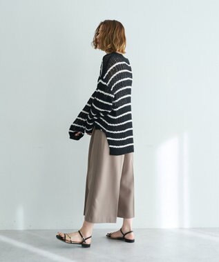 YECCA VECCA ベルトSETクロップド丈パンツ Mocha