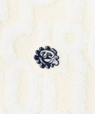 PW CIRCULUS 【WOMEN】【防風/蓄熱】総ロゴ ニット フーデッド ブルゾン ホワイト系