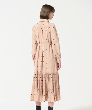 GRACE CONTINENTAL ベルト付刺繍ロングワンピース ベージュ