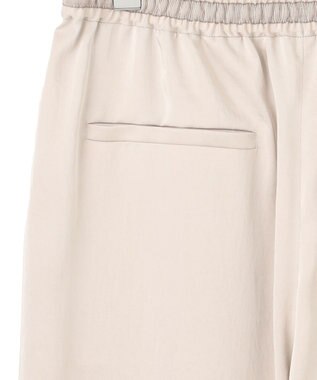 23区 【Oggi9月号掲載/撥水加工】スムースサテン タック ワイド パンツ ベージュ系