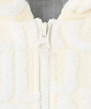 PW CIRCULUS 【WOMEN】【防風/蓄熱】総ロゴ ニット フーデッド ブルゾン ホワイト系