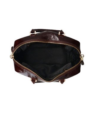 INTER-CHAUSSURES 【CHRISTIAN VILLA】センターシームハンドバッグ ダークブラウン