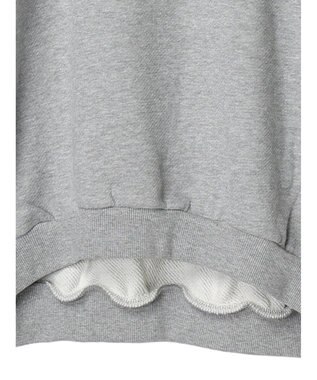 AMERICAN HOLIC ポケット付きバックドレープ裏毛プルオーバー Light Gray Mixture