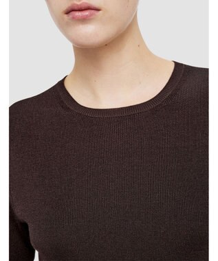 JOSEPH 【洗える】サティニーリブ　ショートスリーブニット Ebony