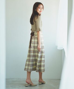 Feroux 【洗える】ニットコンビ ワンピース ベージュ系2