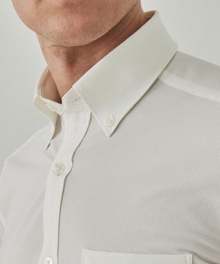 GOTAIRIKU とにかく涼しい/酷暑対応【シワになりにくい/吸水速乾】クールマックスサッカーシャツ ホワイト系