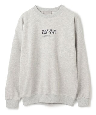 UNFILO MENS 【男女兼用】グラフィックプリント スウェットTEE [24年秋冬商品] グレー(センターロゴ)