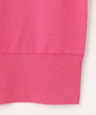 組曲 【5色展開・洗える】MINA半袖 カラーカーディガン オールドローズ系