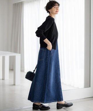 23区 ベルテッド ローファー ブラック系