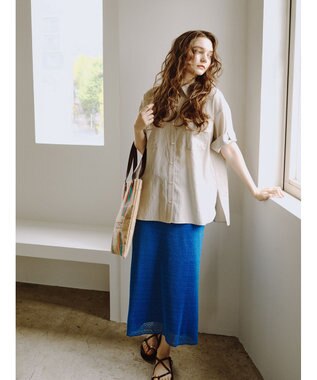 Te chichi レースプリーツナロースカート《2026 SUMMER LOOK item》 ブルー