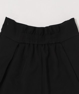 WEGO ハイウエスト2段プリーツスカパン ブラック