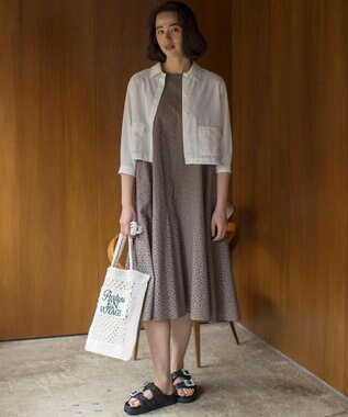 組曲 レタリングクロッシェトート バッグ アイボリー系