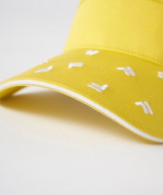 FILA GOLF／marie claire 【FILA GOLF】 総柄サンバイザー イエロー