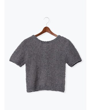 Te chichi テープヤーン前後2WAY5分袖カーディガン グレー