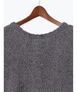 Te chichi テープヤーン前後2WAY5分袖カーディガン グレー