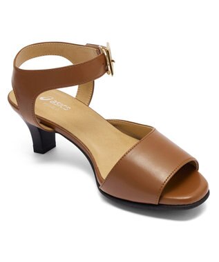 ASICS WALKING ペダラ ヒールサンダル 2E 5.0cmヒール ブラウン系