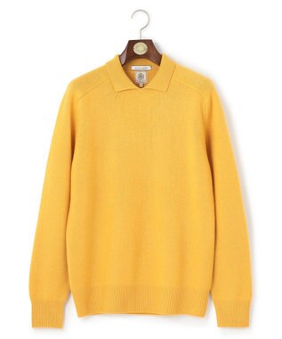 J.PRESS MEN ポロカラー カシミヤニット イエロー系