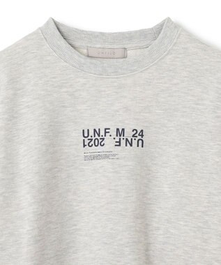 UNFILO MENS 【男女兼用】グラフィックプリント スウェットTEE [24年秋冬商品] グレー(センターロゴ)