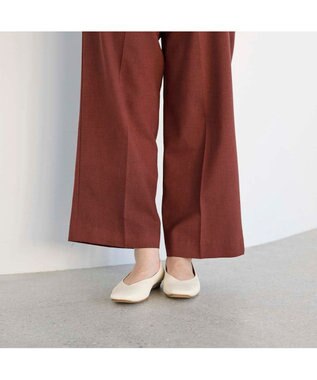 MODE ET JACOMO <MODE ET JACOMO>スクエアトゥフラットパンプス アイボリー