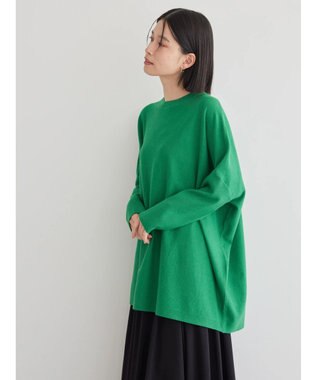 AMERICAN HOLIC バイパチポンチョライクＢＩＧニットチュニック Green