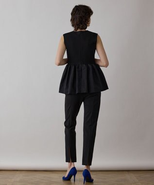 GRACE CONTINENTAL タフタペプラムトップ ブラック