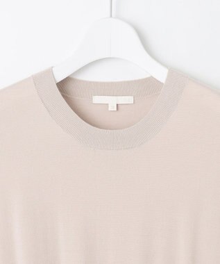 自由区 L 【カタログ掲載・洗える】ジョーゼットプリーツコンビ ワンピース サンドベージュ