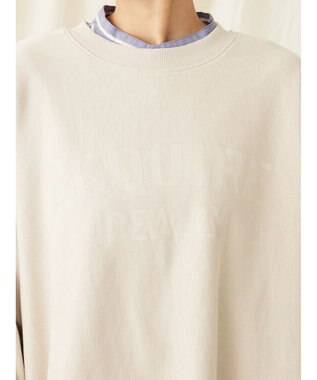 CRAFT STANDARD BOUTIQUE プリント裏毛チュニック Light Beige