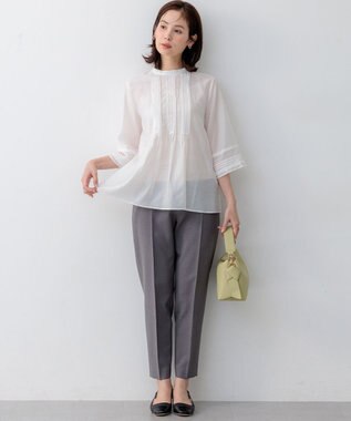 組曲 シュットクロステーパード パンツ グレー系