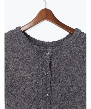 Te chichi テープヤーン前後2WAY5分袖カーディガン グレー