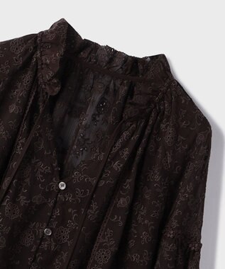 GRACE CONTINENTAL ヨウリュウembカフタンブラウス ブラウン
