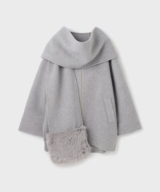 GRACE CONTINENTAL フードストールリバーコート グレー