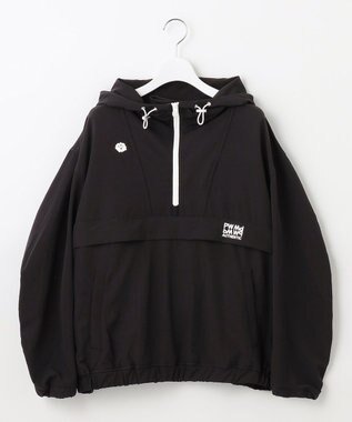 PW CIRCULUS 【 伸縮性あり 】【WOMEN】シャーリングアノラック ブルゾン ブラック系