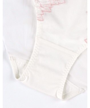 une nana cool 小さく見せるミニマイザーブラ レース ショーツ ホワイト×ピンク