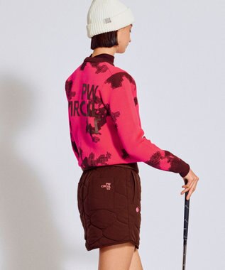 PW CIRCULUS 【WOMEN】Spark dot camouflage 軽量ニット ゴルフウェア レディース ピンク系5