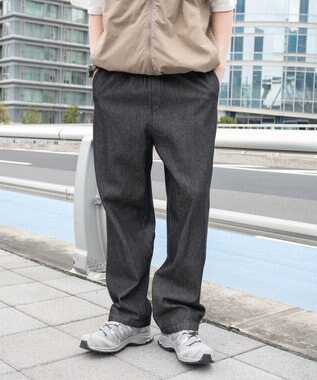 【ウエストゴム/SMLサイズ展開】デニムイージーストレートパンツ2