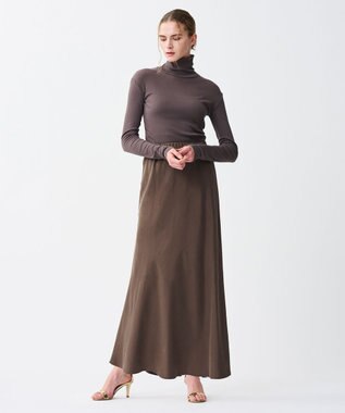 uncrave 【新色追加！】フィブリルシャンブレー フレアスカート ブラウン