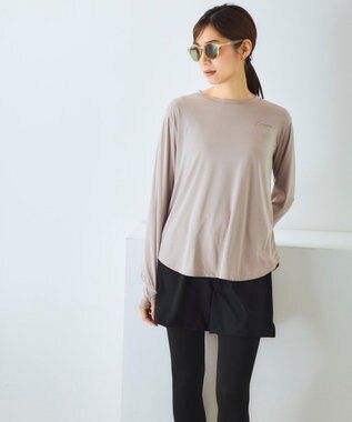 OP／FILA 【Kappa】長袖フィットネスウェアウェア 水着３点セット ベージュ