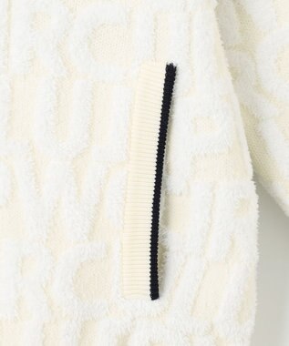 PW CIRCULUS 【WOMEN】【防風/蓄熱】総ロゴ ニット フーデッド ブルゾン ホワイト系