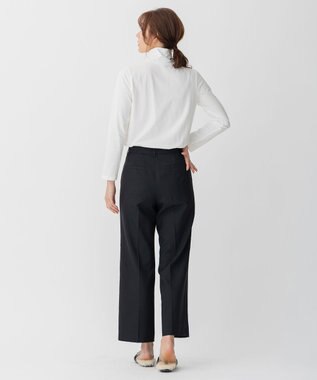 自由区 【セットアップ可】ライトウールトロピカル ストレートパンツ ブラック系