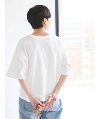 AMERICAN HOLIC ラウンド切り替えカットプルオーバー Off White